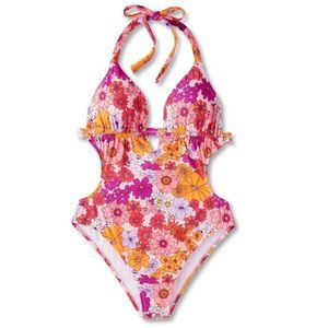 Shade & Shore Women’s Plunge Front One Piece Swimsuit